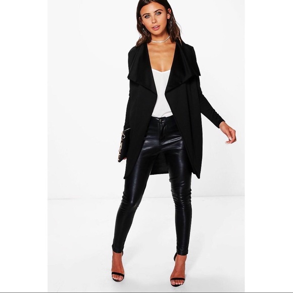 Boohoo Sweaters - Boohoo - Petite Ponte Duster Jacket